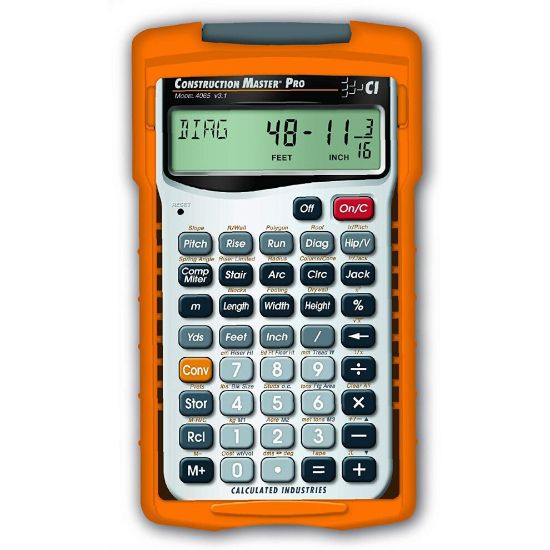 图片 Calculated Industries 4065 Construction Master Pro Advanced Construction Math Feet-inch-Fraction Metric Calculator for Contractors, Estimators, Builde