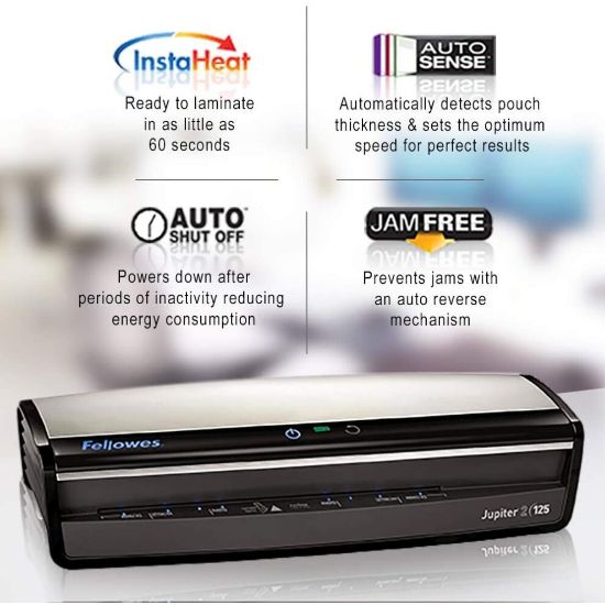 图片 Fellowes Jupiter 2 A3 Office Laminator, 80-250 Micron, Rapid 1 Minute Warm Up Time, Including 10 Free Pouches