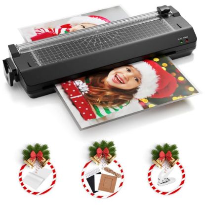 图片 A3 Laminator with 20 Laminating Pouches/Paper Cutter/Corner Rounder Laminate for A3/A4/A6