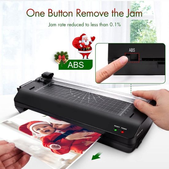 图片 A3 Laminator with 20 Laminating Pouches/Paper Cutter/Corner Rounder Laminate for A3/A4/A6