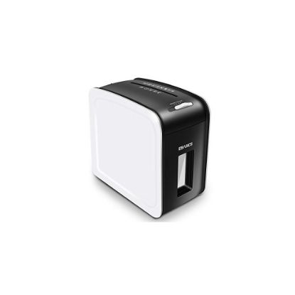 图片 EZBASICS 5-Sheet Cross-Cut （Lubricant is not Needed） Paper and Credit Card Shredder with Pullout Basket, 58 dB, White