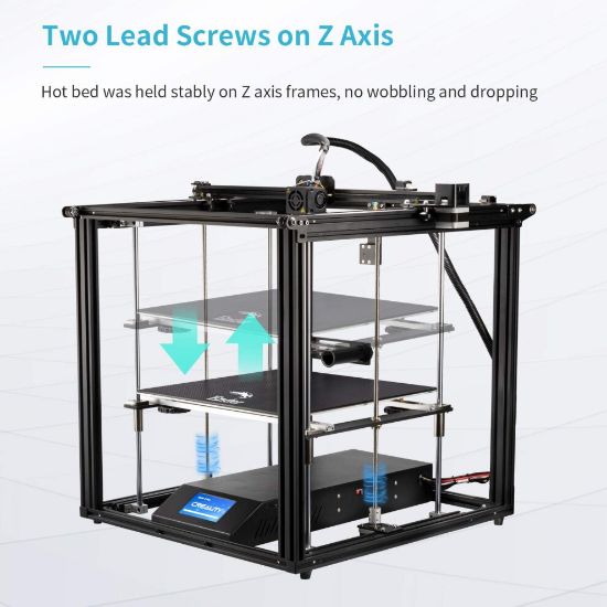 图片 Creality 3D Ender 5 Plus 3D Printer, with BL touch, Glass Building Plate and Touch Screen, Dual Z Axis Lead Screw, Large Print Size of 350x350x400mm