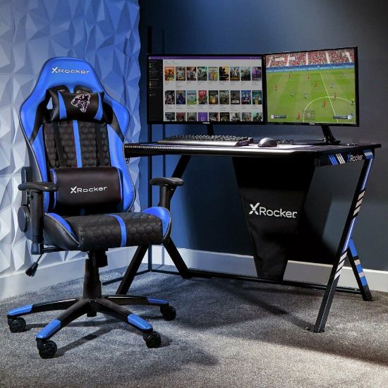 图片 X Rocker Arteon eSports Junior Gaming Chair - Blue