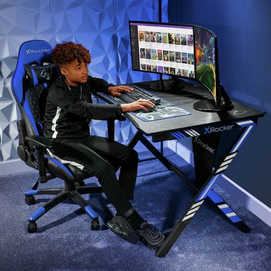 图片 X Rocker Arteon eSports Junior Gaming Chair - Blue