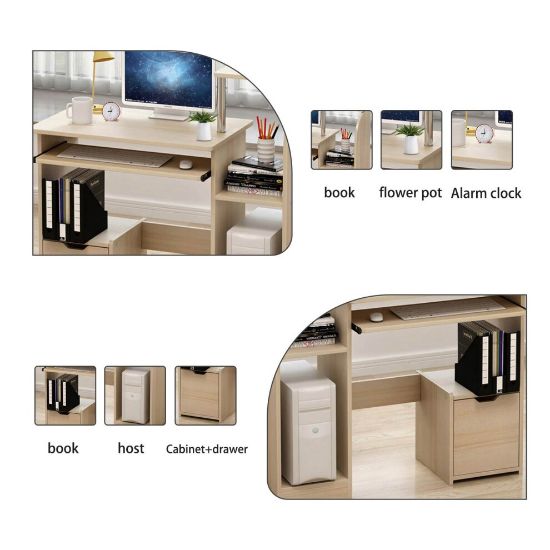 图片 Home office furniture computer desk workstation study table keyboard