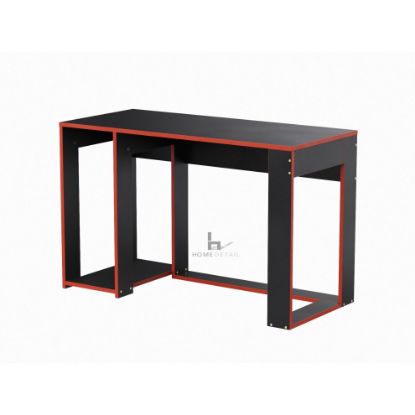 图片 (Black With Red Trim) Ryker Gaming Desk Computer Table Workstation Laptop PC Home Office Study Crafting