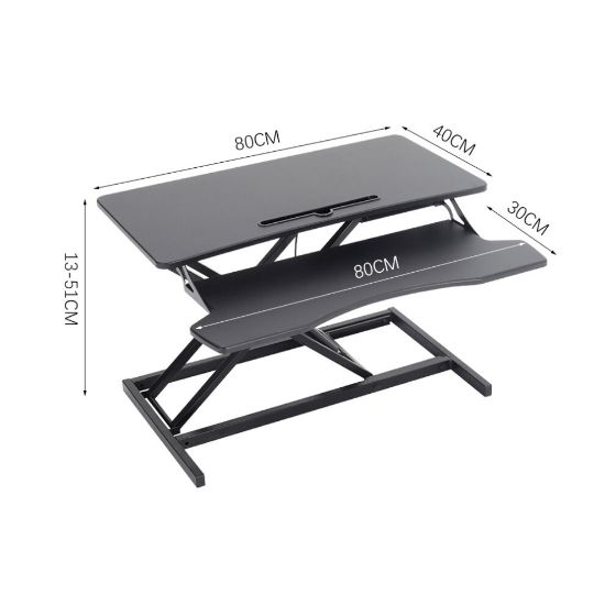 图片 Standing Desk Height Adjustable Sit Stand Home Computer Desk Converter Stand Up