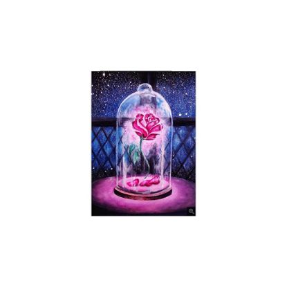 图片 DIY Diamond Art Kits, HCSSZ Full Drill Diamond Beauty and The Beast Rose Picture for Adults, Full Drill Crystal Rhinestone Painting Pictures