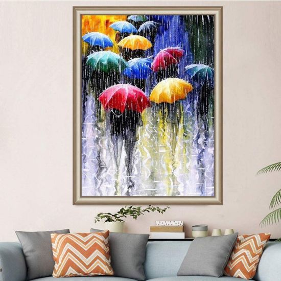 图片 5D Diamond Painting Kits for Adults DIY Paint by Number Full Drill Crystal Rhinestone Arts Craft Canvas Paint with Diamonds for Home Wall Decor