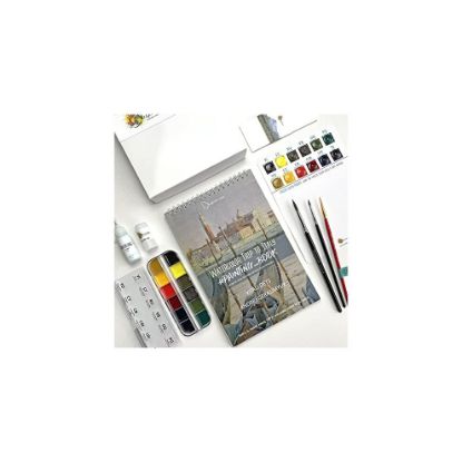 图片 Watercolor Kit (Complete) with Artbook Creative DIY Gift Watercolor Palette Paints Insparea How-to Coloring Wa