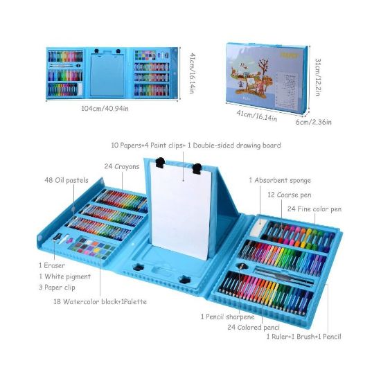 图片 Art Box for kids, 176 pieces - Blue