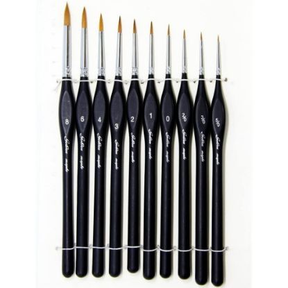 图片 Fine Detail Brushes with Triangular Handles,10 Miniature Brush for Fine Detailing & Art Painting,Acrylic&Nail