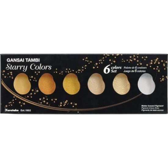 图片 Kuretake Gansai Tambi Paint, Golden Shades, Medium