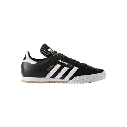 图片 (Black, 8.5 UK) Adidas Originals Samba Super Black Leather Mens Trainer Shoes