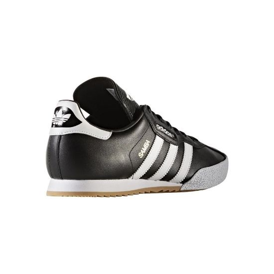 图片 (Black, 8.5 UK) Adidas Originals Samba Super Black Leather Mens Trainer Shoes