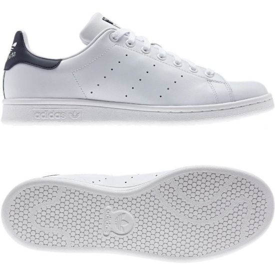 图片 adidas Originals Stan Smith Trainers- White/Navy