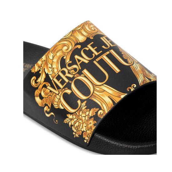 图片 Versace Jeans Couture ZS365 Baroque Logo Slider Black