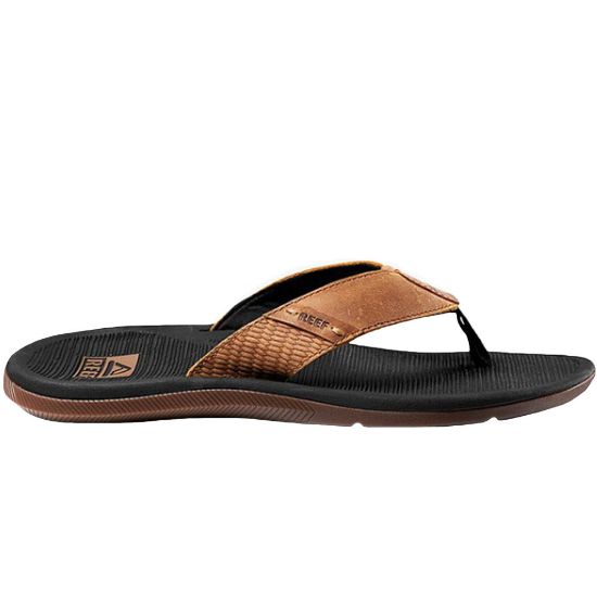 图片 (7 UK, Black & Tan) Reef Mens Santa ANA Summer Beach Pool Sandals Thongs Flip Flops - Black & Tan