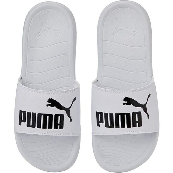 图片 (11 UK, White/Black) Puma Unisex Adult Popcat 20 Sliders