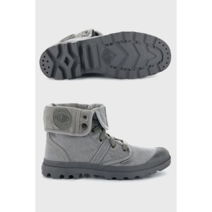 图片 (UK 12) PALLADIUM pallabrouse baggy lace up ankle boots in titanium grey