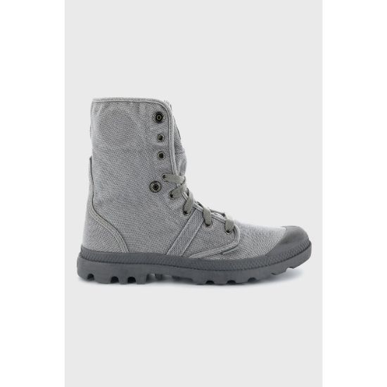 图片 (UK 12) PALLADIUM pallabrouse baggy lace up ankle boots in titanium grey