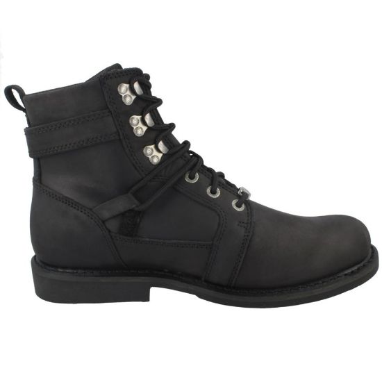 图片 (UK 6, Black) Mens Harley Davidson Lace Up Ankle Boots Harrison D93438 - W Fit