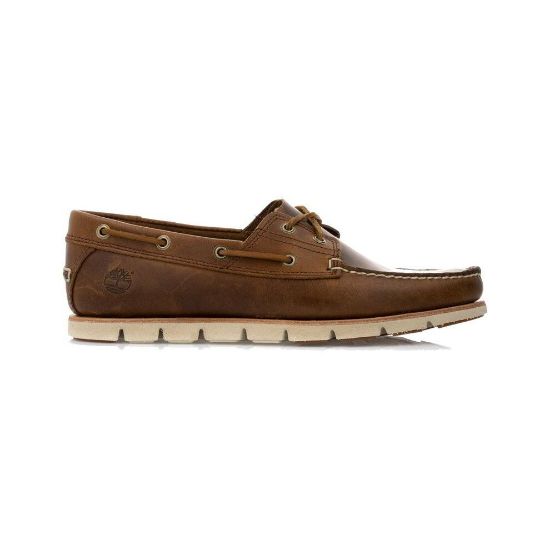 图片 (Sahara Brown, UK 10) Timberland Tidelands Mens Lace Up 2 Eye Boat Deck Sailing Shoes Brown