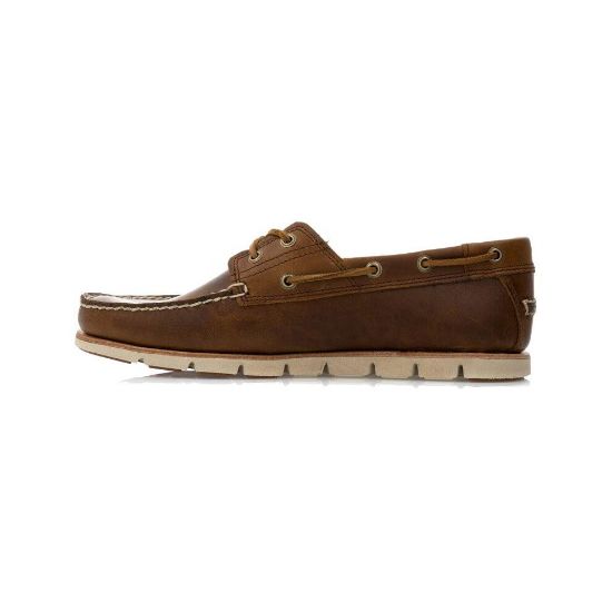 图片 (Sahara Brown, UK 10) Timberland Tidelands Mens Lace Up 2 Eye Boat Deck Sailing Shoes Brown