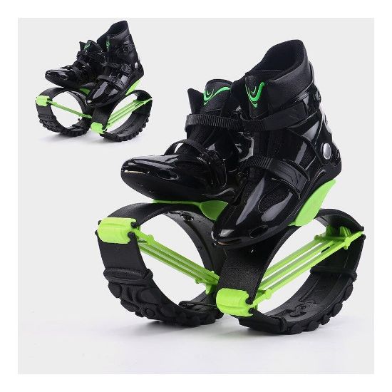 图片 (Black green, EUR size 33-35) Slimming Shoes Bouncing Sport Fitness Shoes Saltar Toning Shoes