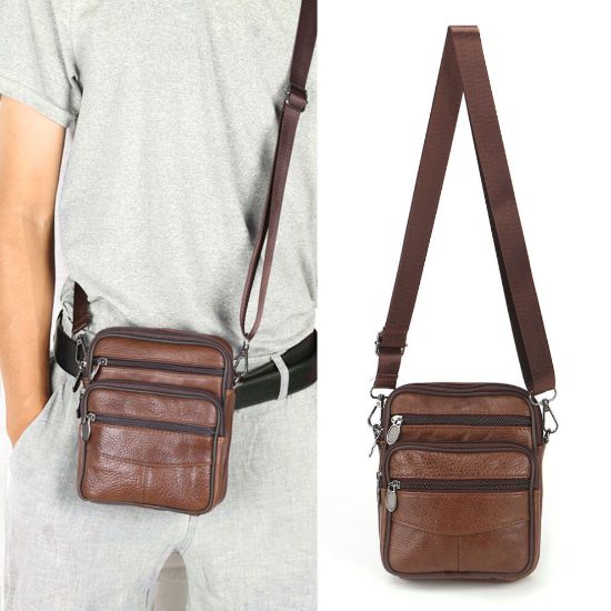 图片 Leather Smallbag Cross Body Bag Shoulder Messenger Side Bag Men'S