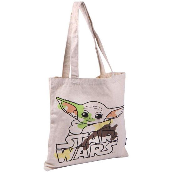 图片 Cerdá Women's Bolso de Algodón Orgánico Baby Yoda - Licencia Oficial Star Wars Organic Cotton Bag-Official Licence, White, M