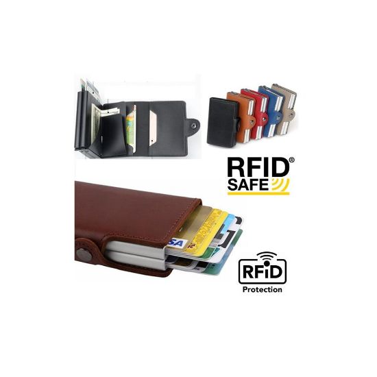 图片 Double Anti-Theft Wallet RFID-NFC Secure POP UP Card Holder