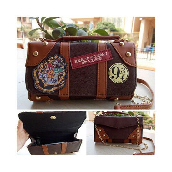 图片 Hand Satche Purse Bag Package Gift Harry Potter Hogwarts PU School Badge Wallet