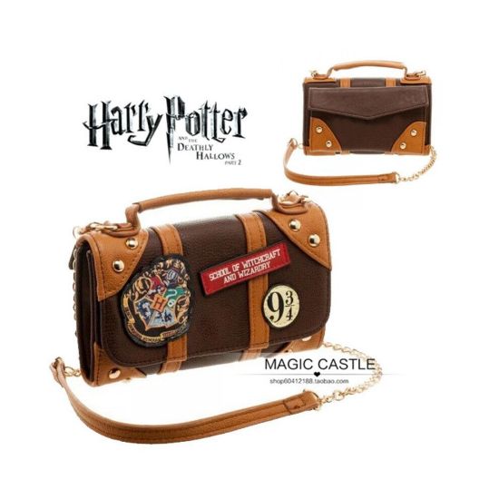 图片 Hand Satche Purse Bag Package Gift Harry Potter Hogwarts PU School Badge Wallet