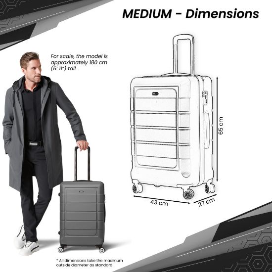 图片 Hard Shell + ABS Medium 24'' Suitcase Trolley