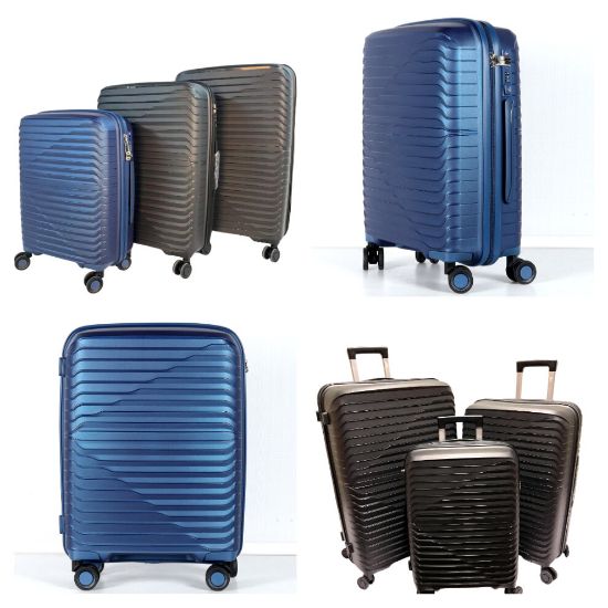 图片 Set of 3 Suitcase Luggage Hard Shell PP Cabin Case