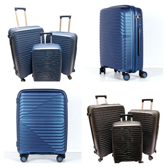 图片 Set of 3 Suitcase Luggage Hard Shell PP Cabin Case